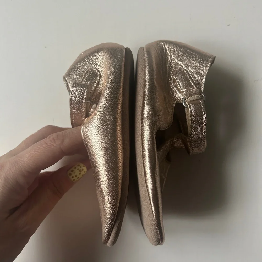 Baby Boden 12-18M Baby Girl Mary Jane Shoes Metallic Gold